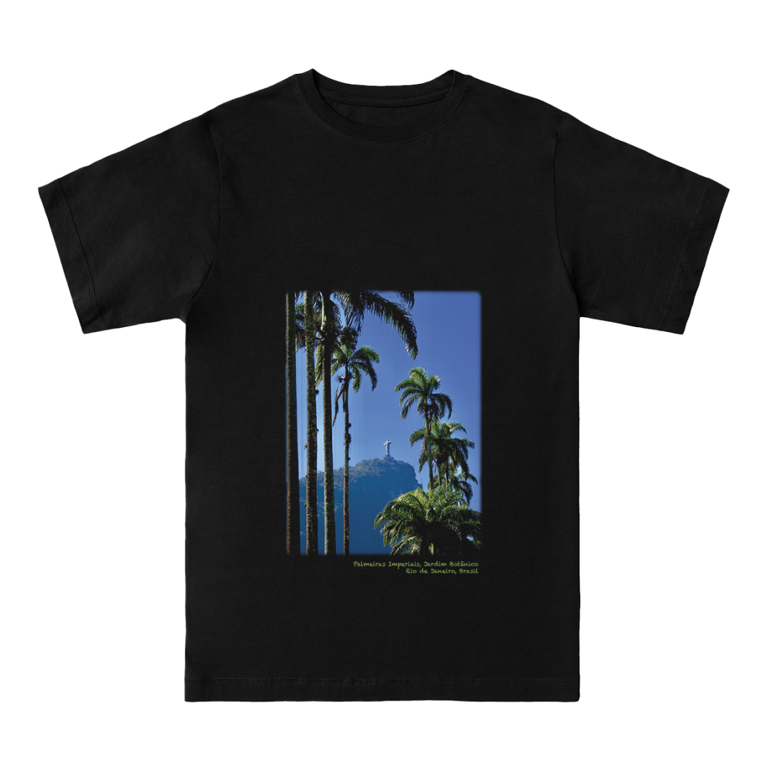 Cristo Palmeiras - T-shirt - Preta