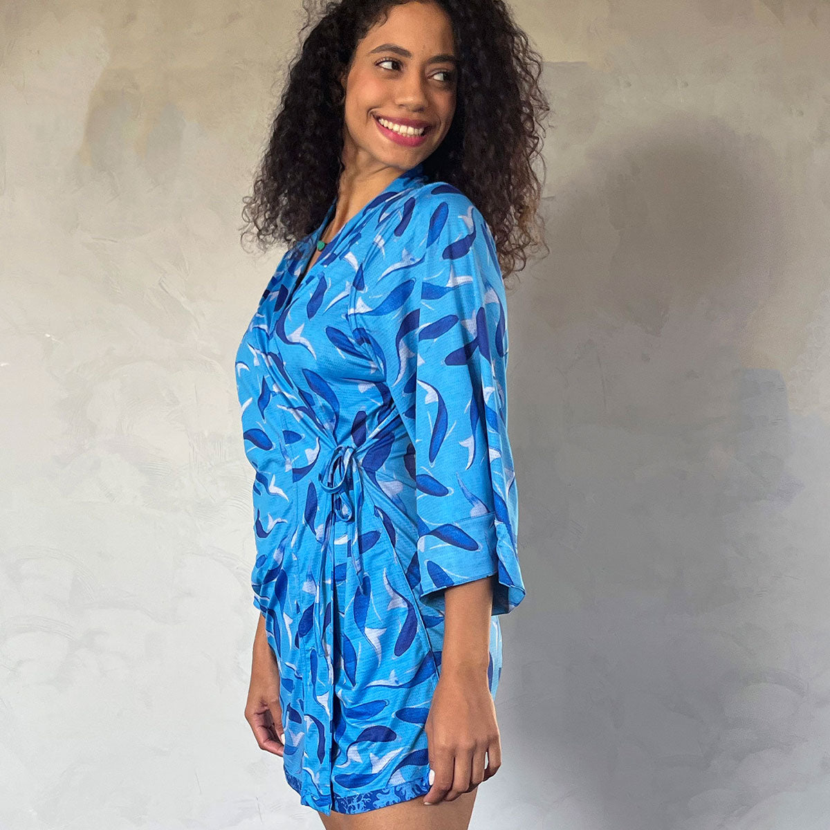 Kimono Dupla Face Azul