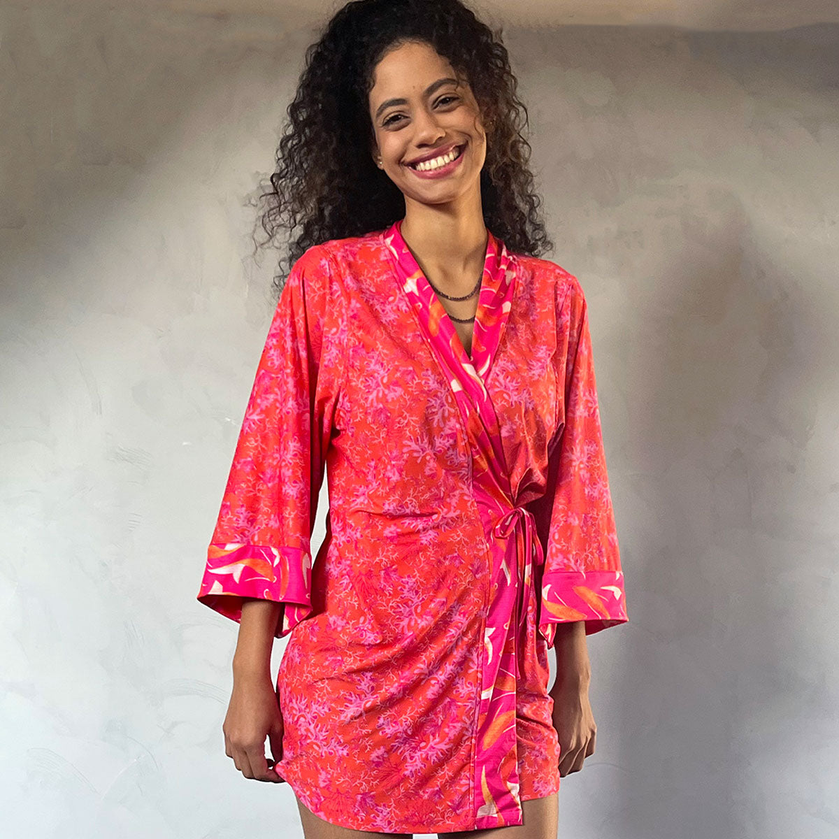 Kimono Dupla Face Rosa