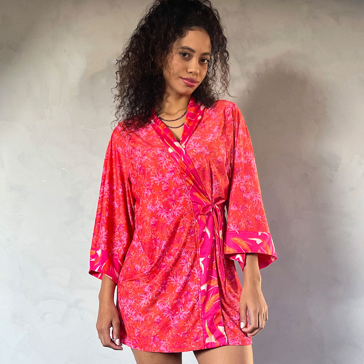 Kimono Dupla Face Rosa
