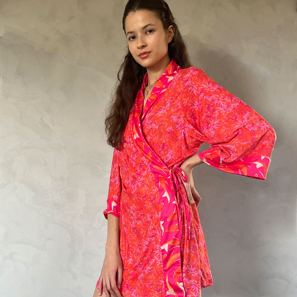 Kimono Dupla Face Rosa